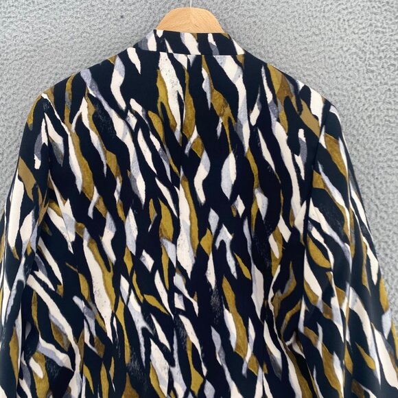 Kasper Blazer Womens 12 Brown Black Pattern Pockets Stretch Office Career Work - Picture 4 of 10